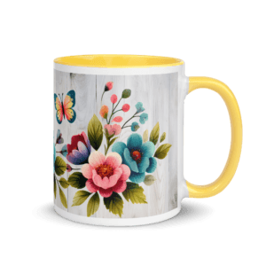Mug with Color Inside | Floral