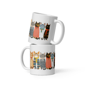 White glossy mug