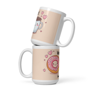 White glossy mug