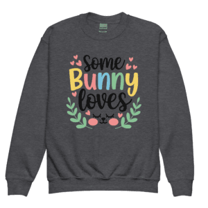 Youth crewneck sweatshirt | Bunny Loves